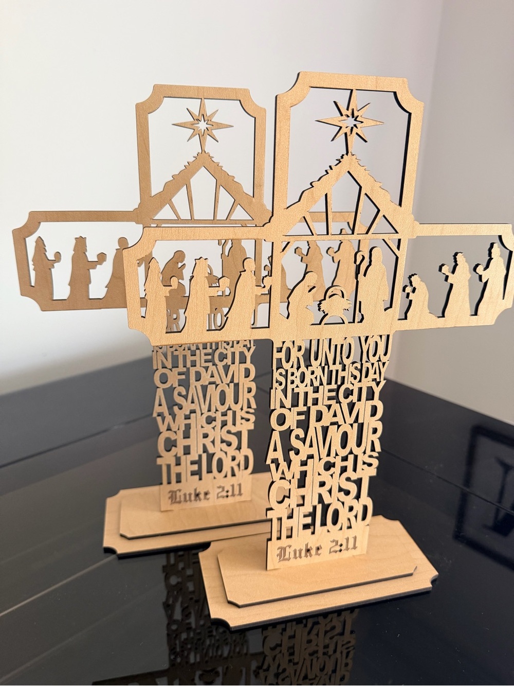 Handmade by me Luke 2:11 wood shelf sign 1/2” thick - Picture 4 of 15
